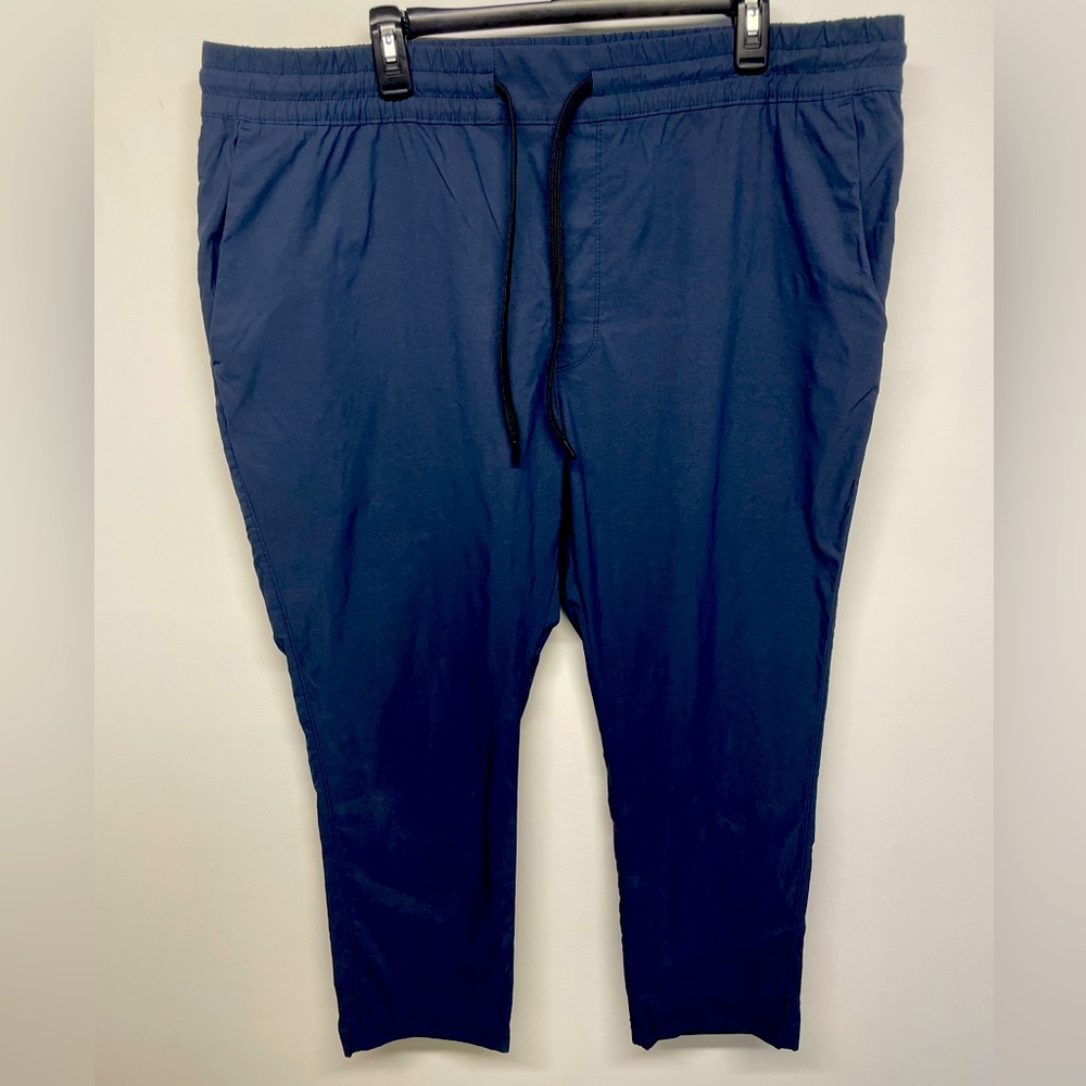 Men’s Drawstring Casual Dress Pants-Navy Blue